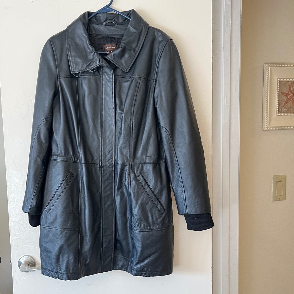 DANIER Black Genuine Leather Jacket/Coat